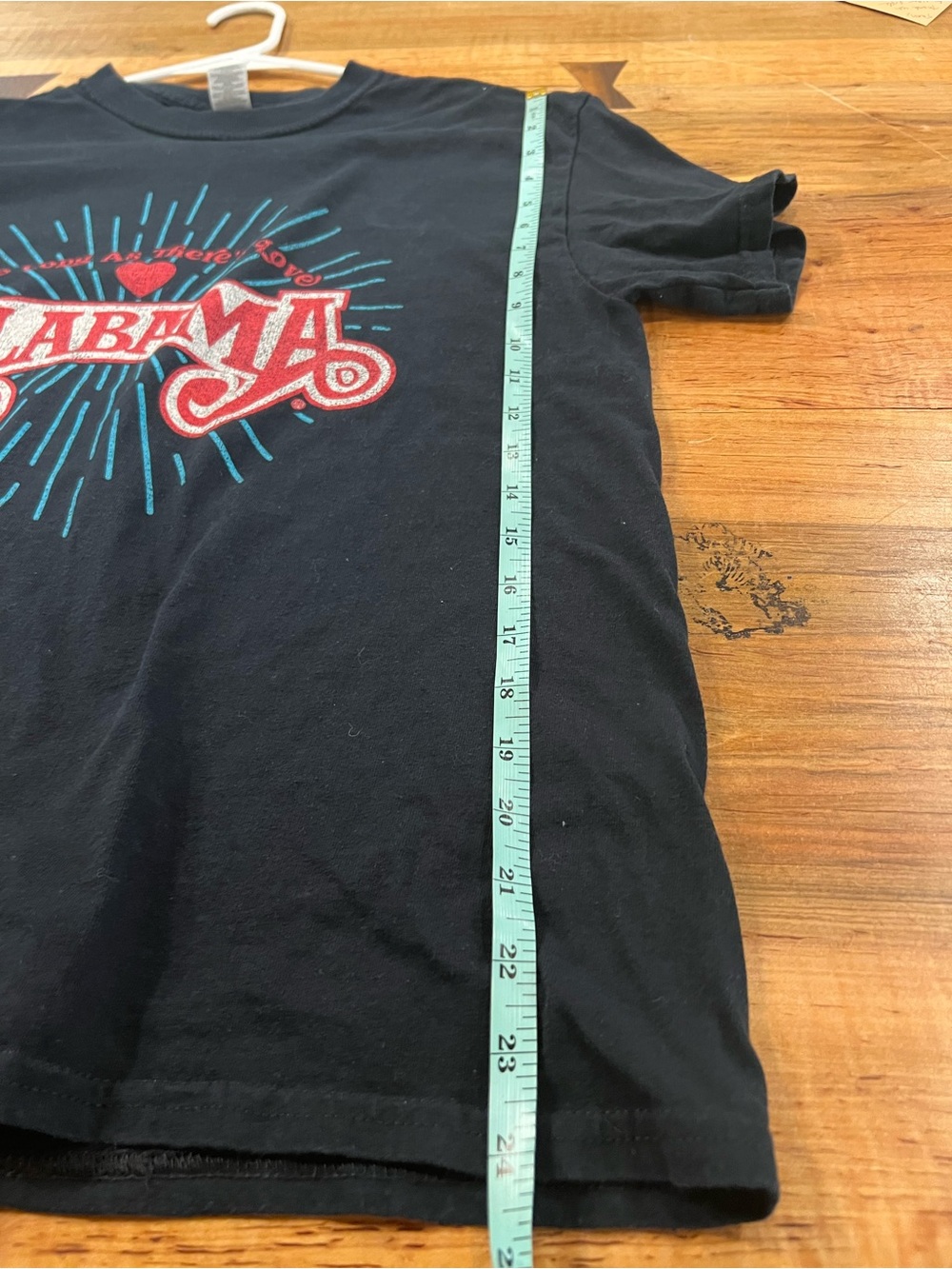 Gildan Black Short-Sleeve Tee with Red Alabama Logo and Teal Rays - Picture 7 of 7